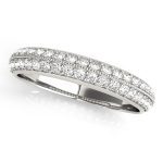 Pave Wedding Ring, in White Gold - 50616