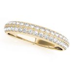 Pave Wedding Ring, in Yellow Gold - 50616