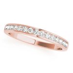 Channel Set Wedding Ring, in Rose Gold - 50619