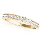 Channel Set Wedding Ring, in Yellow Gold - 50619