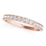 Prong Set Wedding Ring, in Rose Gold - 50620