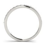 Prong Set Wedding Ring, in White Gold - 50620