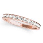 Prong Set Wedding Ring, in Rose Gold - 50621