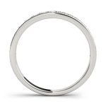 Prong Set Wedding Ring, in White Gold - 50621