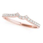 Curverd Wedding Ring, in Rose Gold - 50622