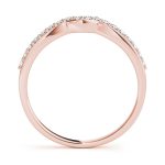 Curverd Wedding Ring, in Rose Gold - 50622