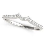 Curverd Wedding Ring, in Platinum - 50622