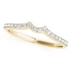 Curverd Wedding Ring, in Yellow Gold - 50622