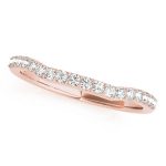 Curverd Wedding Ring, in Rose Gold - 50623