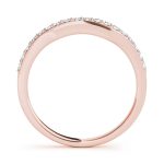 Curverd Wedding Ring, in Rose Gold - 50623