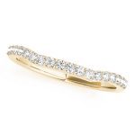 Curverd Wedding Ring, in Yellow Gold - 50623