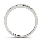 Prong Set Wedding Ring, in White Gold - 50625