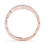 Curverd Wedding Ring, in Rose Gold - 50627