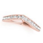 Curverd Wedding Ring, in Rose Gold - 50636