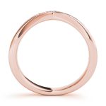 Curverd Wedding Ring, in Rose Gold - 50636