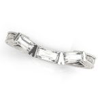 Fancy Shape Baguette Wedding Ring, in White Gold - 50642