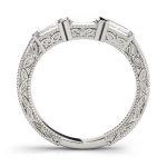 Fancy Shape Baguette Wedding Ring, in Sterling Silver - 50642