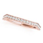 Curverd Wedding Ring, in Rose Gold - 50646