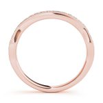 Curverd Wedding Ring, in Rose Gold - 50646