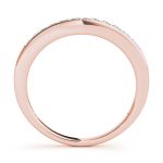 Curverd Wedding Ring, in Rose Gold - 50649