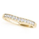 Curverd Wedding Ring, in Yellow Gold - 50649