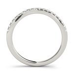 Prong Set Wedding Ring, in White Gold - 50651