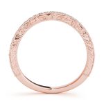 Curverd Wedding Ring, in Rose Gold - 50652