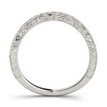 Curverd Wedding Ring, in White Gold - 50652