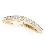 Curverd Wedding Ring, in Yellow Gold - 50652