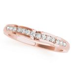 Curverd Wedding Ring, in Rose Gold - 50653