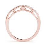 Curverd Wedding Ring, in Rose Gold - 50653