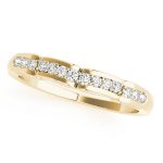 Curverd Wedding Ring, in Yellow Gold - 50653