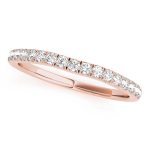 Curverd Wedding Ring, in Rose Gold - 50655