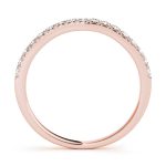 Curverd Wedding Ring, in Rose Gold - 50655