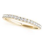 Curverd Wedding Ring, in Yellow Gold - 50655