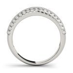 Prong Set Wedding Ring, in White Gold - 50658