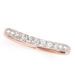 Curverd Wedding Ring, in Rose Gold - 50665