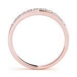 Curverd Wedding Ring, in Rose Gold - 50665