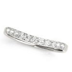 Curverd Wedding Ring, in Sterling Silver - 50665