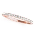 Prong Set Wedding Ring, in Rose Gold - 50666