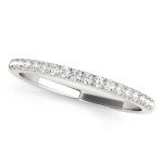 Prong Set Wedding Ring, in White Gold - 50666