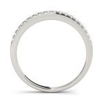 Prong Set Wedding Ring, in White Gold - 50666