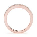 Curverd Wedding Ring, in Rose Gold - 50668