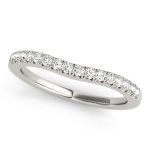 Curverd Wedding Ring, in Platinum - 50668