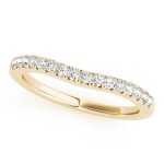 Curverd Wedding Ring, in Yellow Gold - 50668