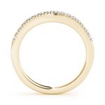 Curverd Wedding Ring, in Yellow Gold - 50668