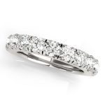 Prong Set Wedding Ring, in White Gold - 50772