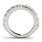 Prong Set Wedding Ring, in White Gold - 50772