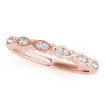 Prong Set Wedding Ring, in Rose Gold - 50776