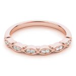 Prong Set Wedding Ring, in Rose Gold - 50776